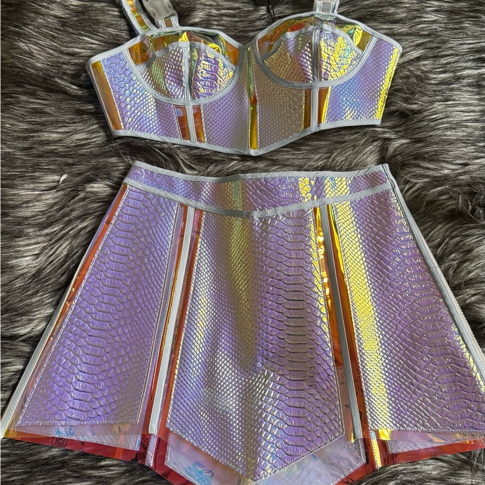 Club Exx Iridescent Two-Piece Set